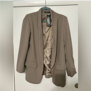 Boohoo Tan Blazer Jacket